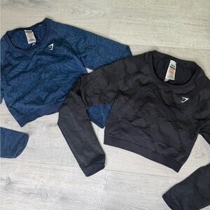 Gymshark Navy and Black Sweatshirts